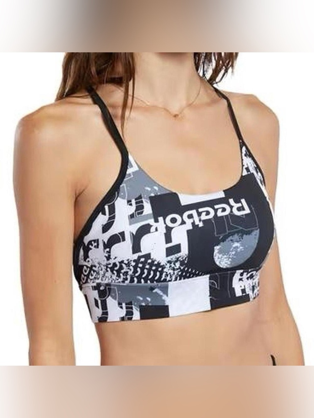 Reebok Graphic Black & White Sports Bra